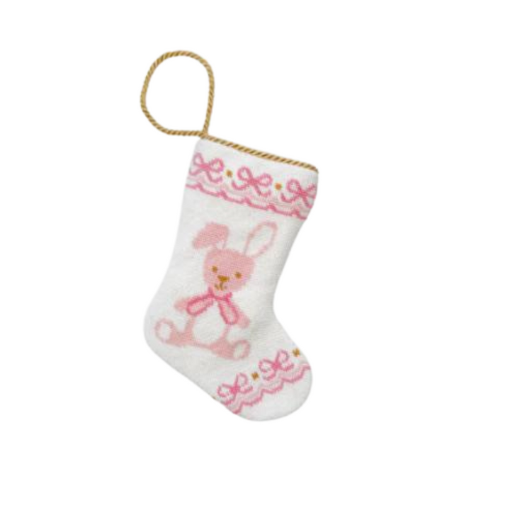 Bauble Stockings Baby Bunny in Pink