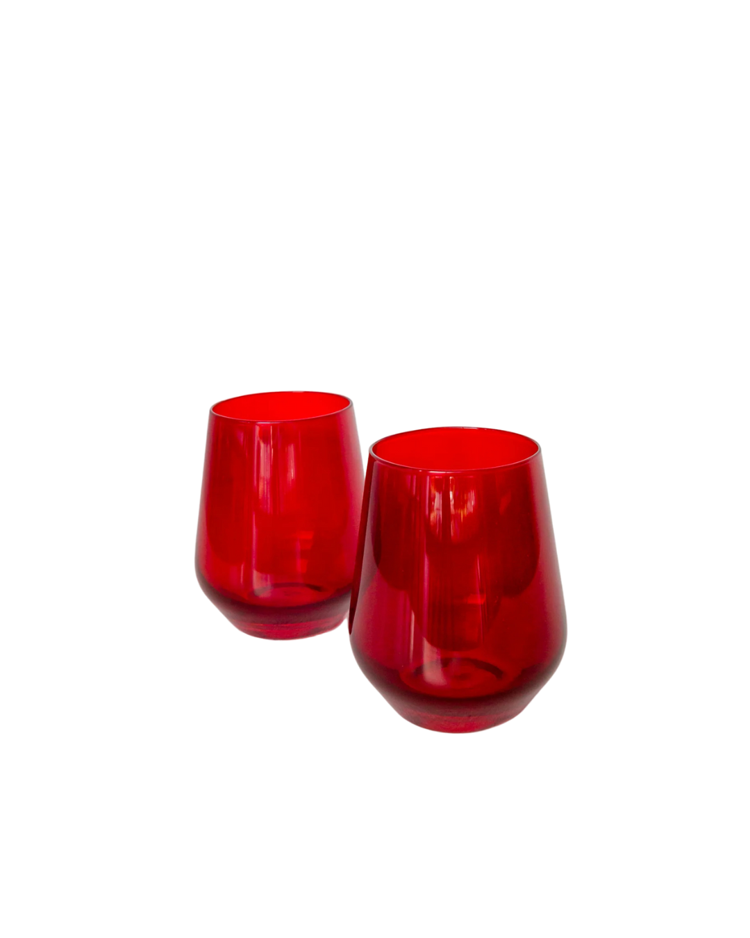 Estelle Colored Glass, Stemless Wine, Set of 2
