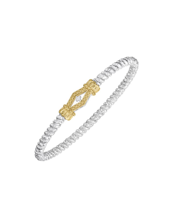 3mm Closed Band Bracelet with 0.01Ct Diamonds