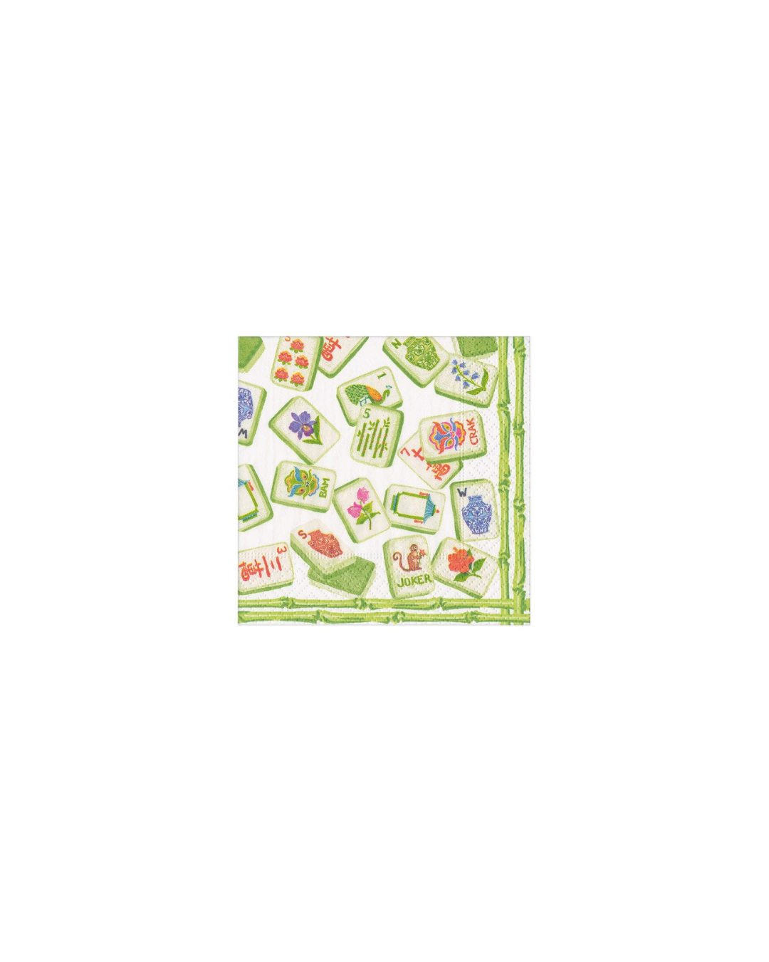 Mahjong Green Cocktail Napkins