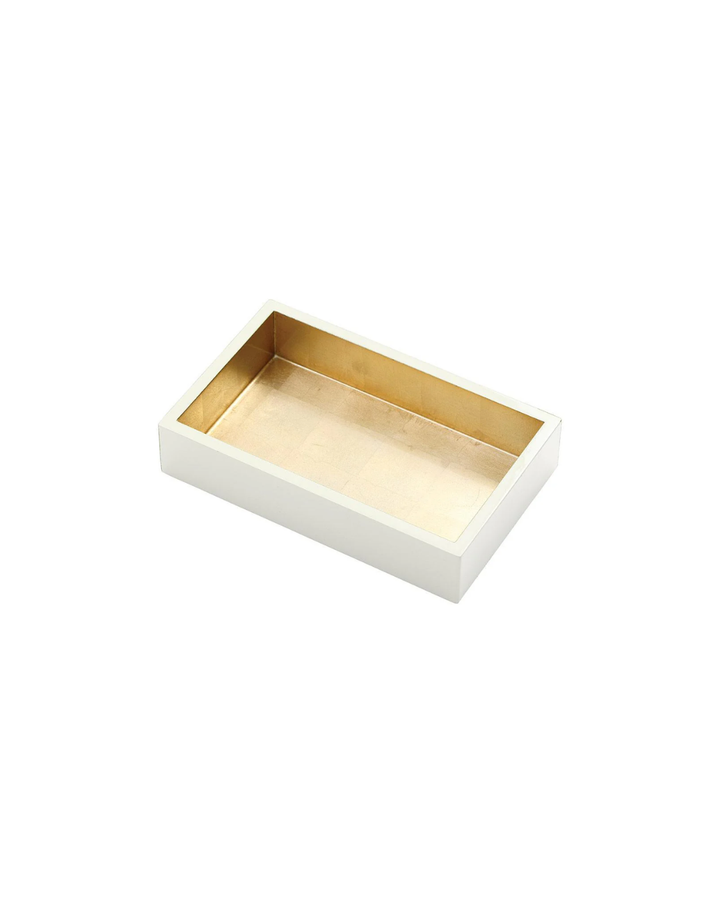 Ivory With Gold Lacquer Guest Napkin Holder