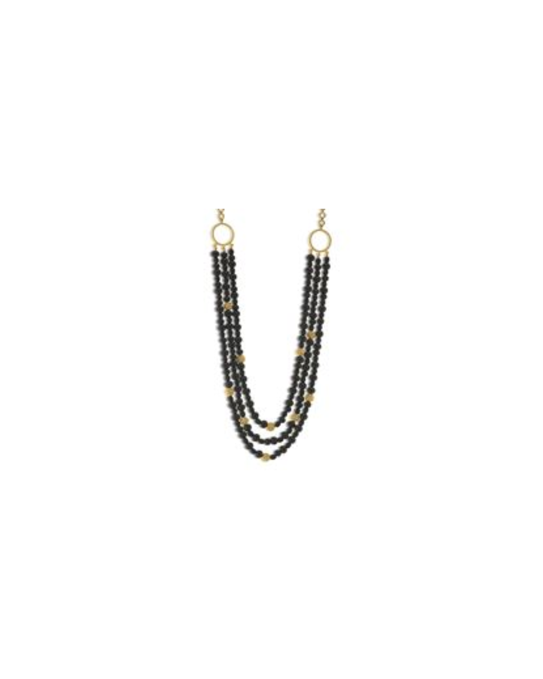 Berry 3-Strand Necklace, Ebony