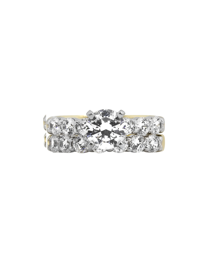 14KYW Semi Mount Diamond Wedding Set