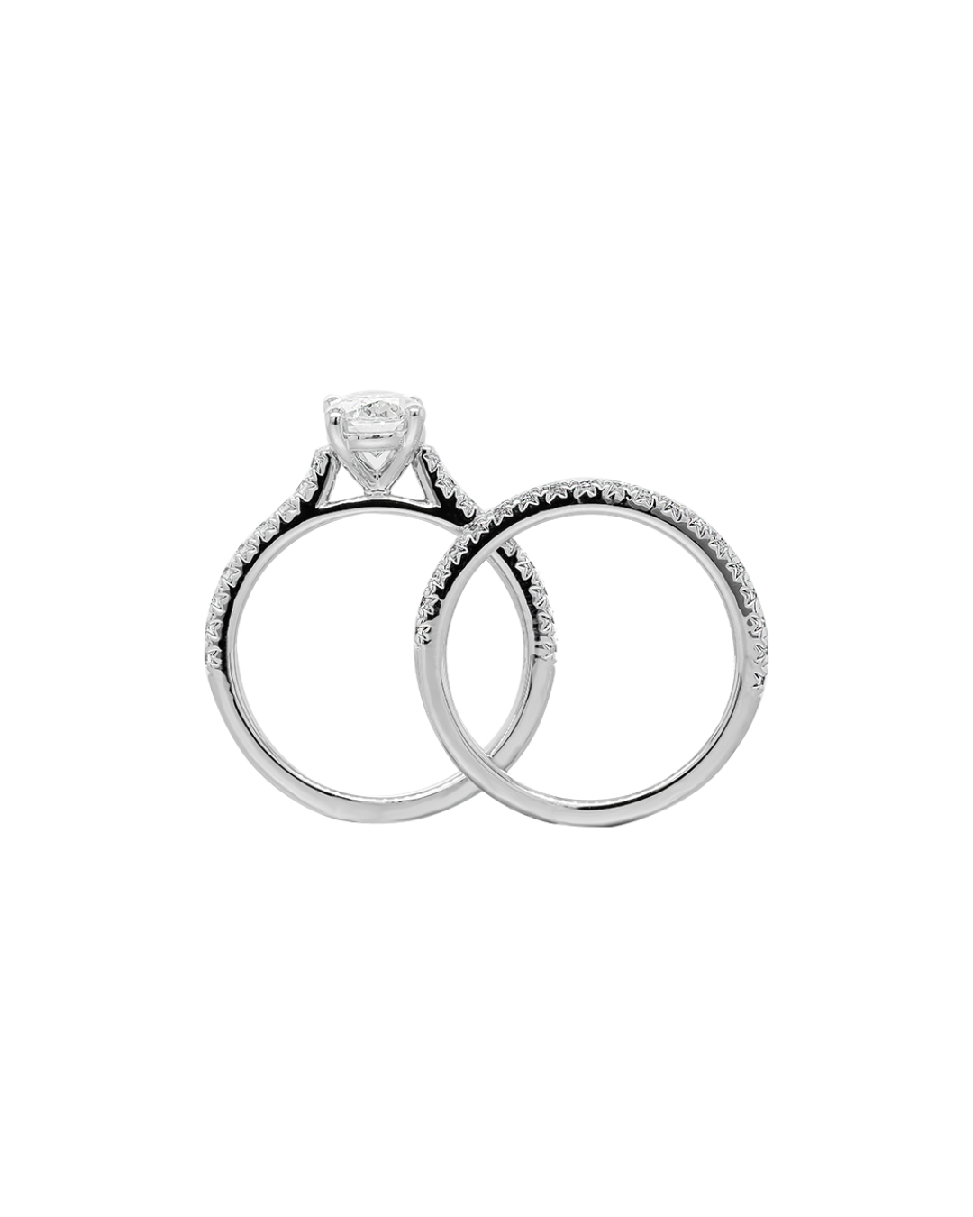 Rego Diamond 14K WG Oval Wedding Set