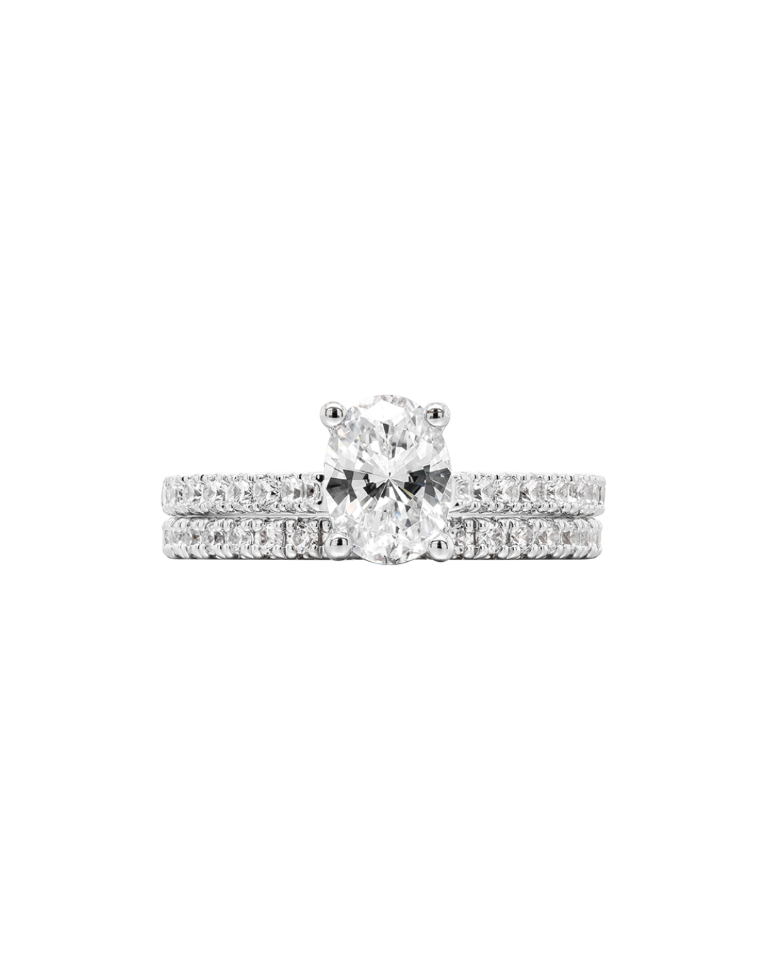 Rego Diamond 14K WG Oval Wedding Set