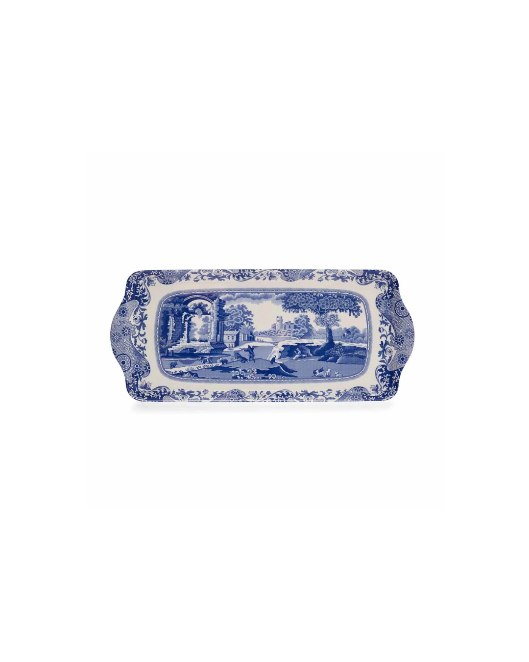 Blue Italian Melamine Sandwich Tray