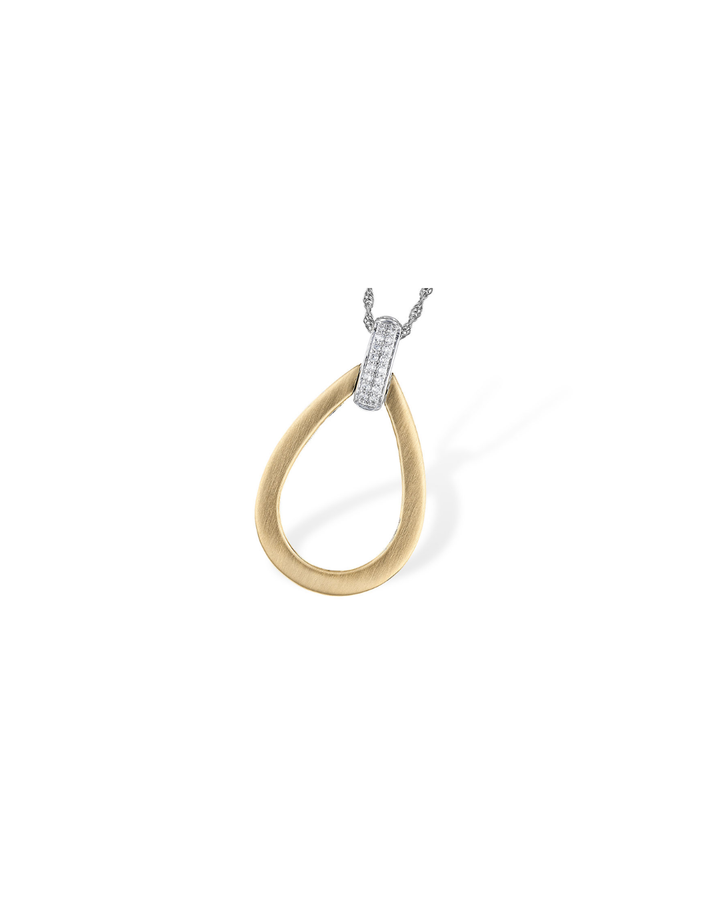 14KYW Gold Drop Necklace with Diamonds