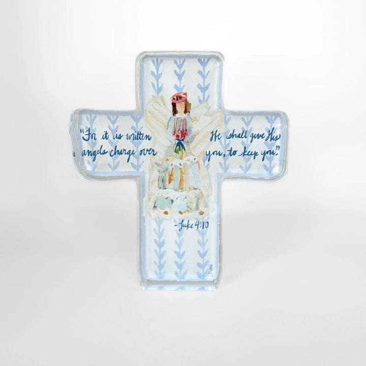 Angels to Watch Over Us Acrylic Cross