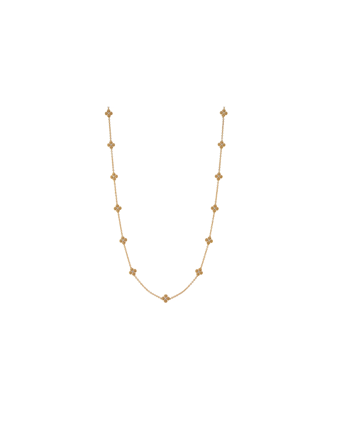 Clover Double Sided Necklace, Pearl White