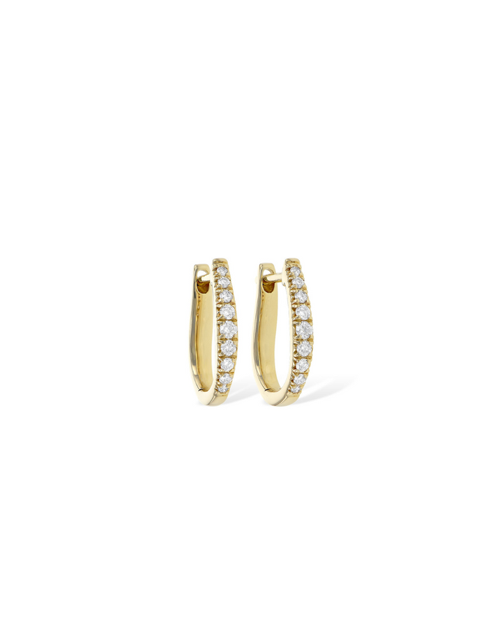 14KY Diamond Horseshoe Hoops