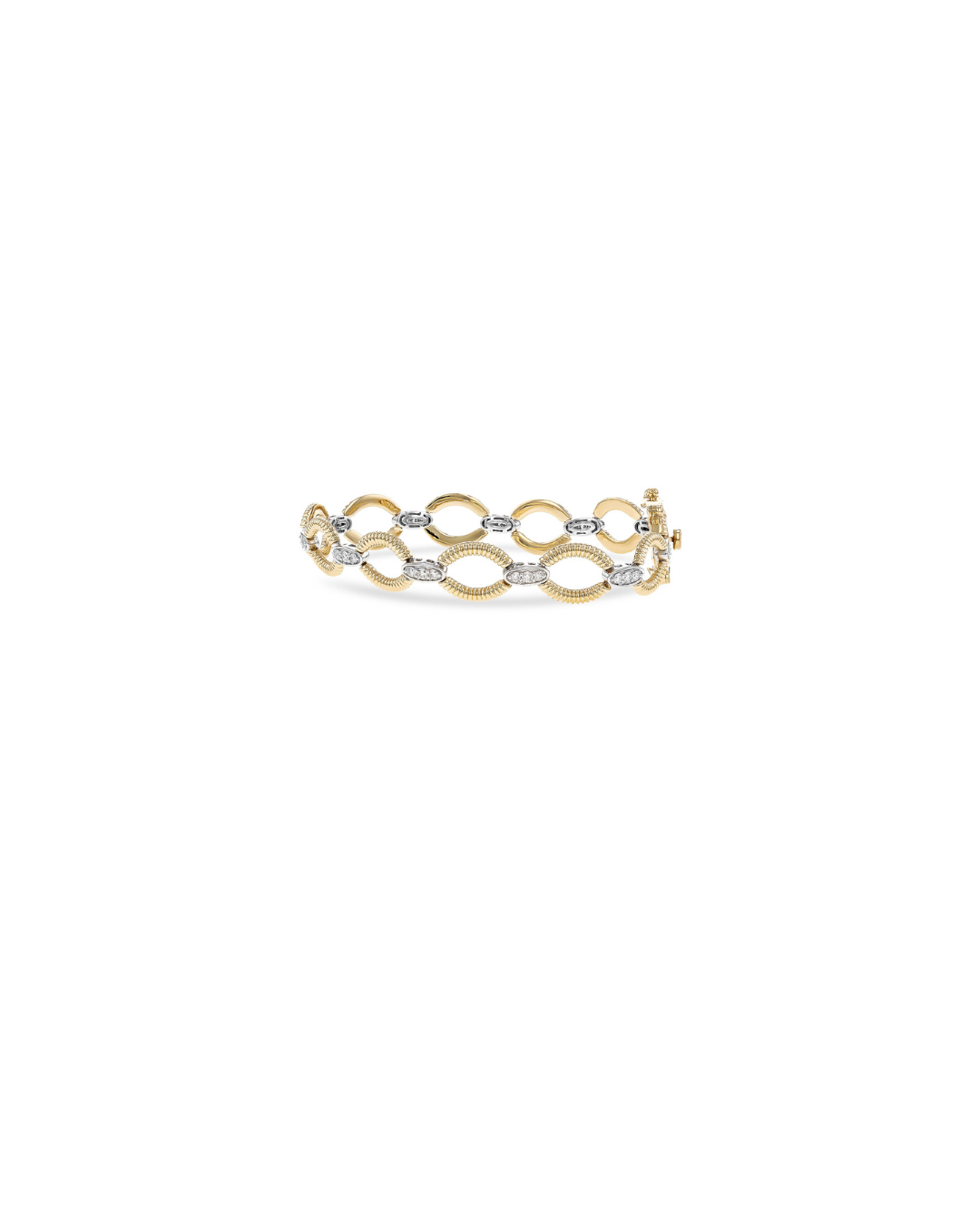14K Yellow and White Gold Diamond Bracelet