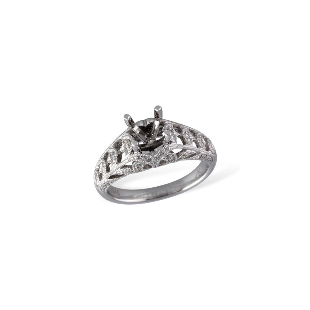 14W LDS Semi Diamond Ring .24 TW