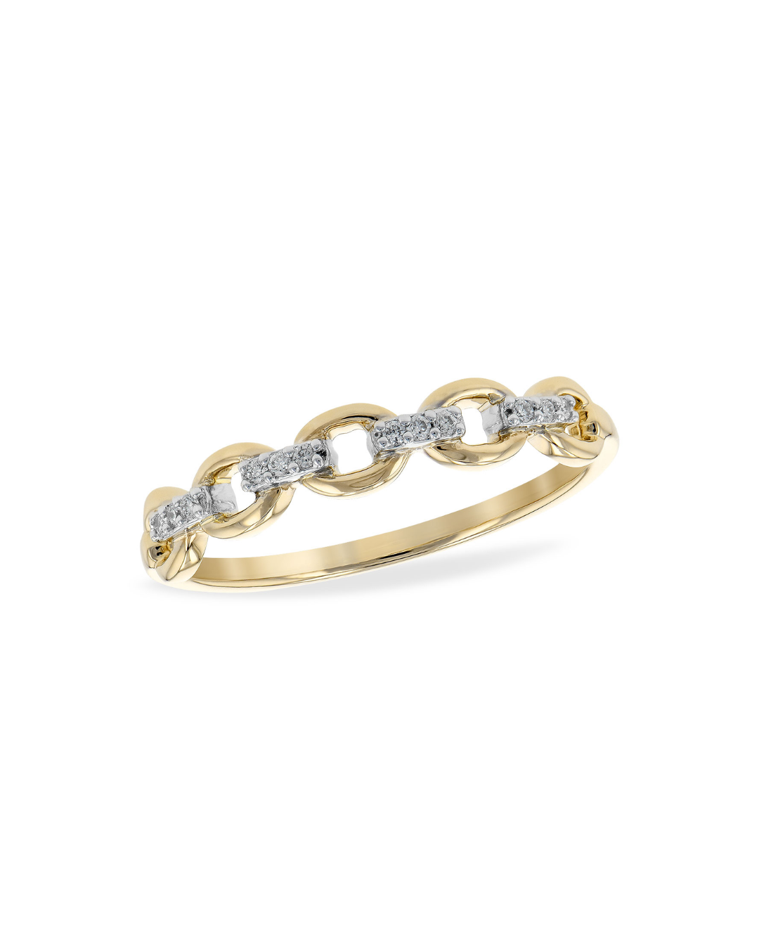 14KY Interlocking Diamond Band