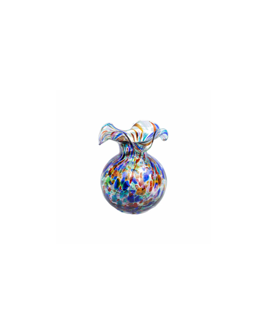 Hibiscus Glass Tortoiseshell Bud Vase