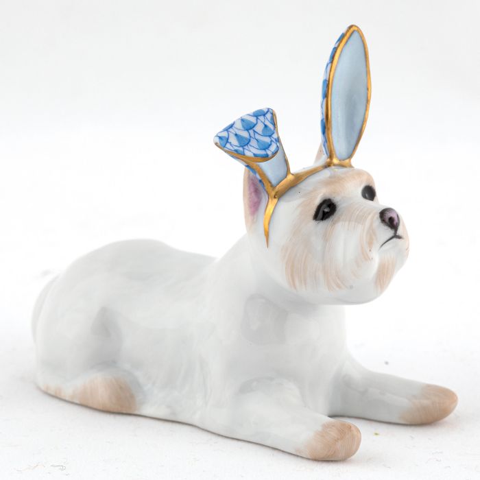 Herend Westie with Bunny Ears