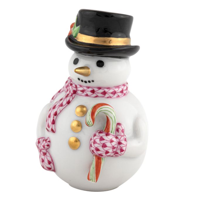 Herend Candy Cane Snowman