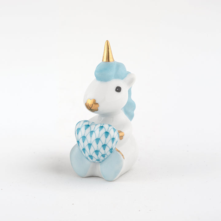 Herend Sitting Unicorn with Heart