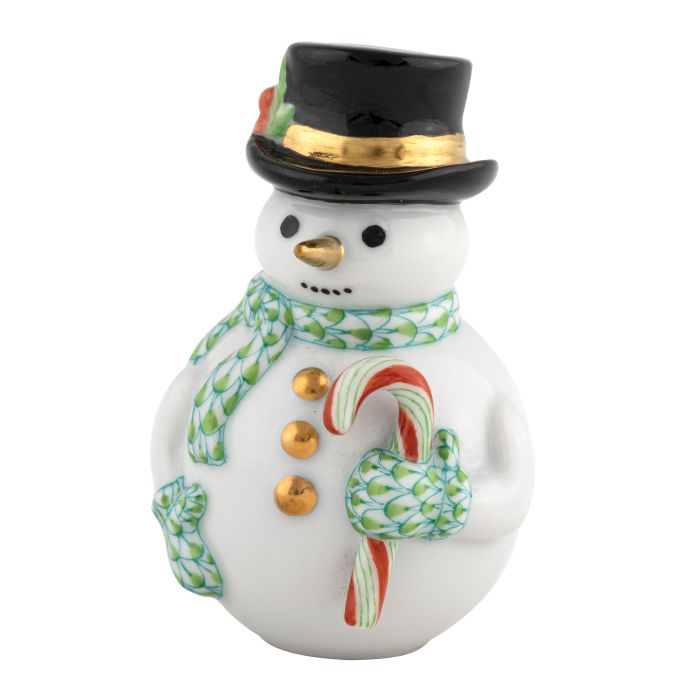 Herend Candy Cane Snowman