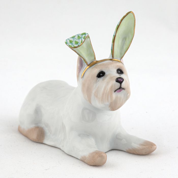 Herend Westie with Bunny Ears