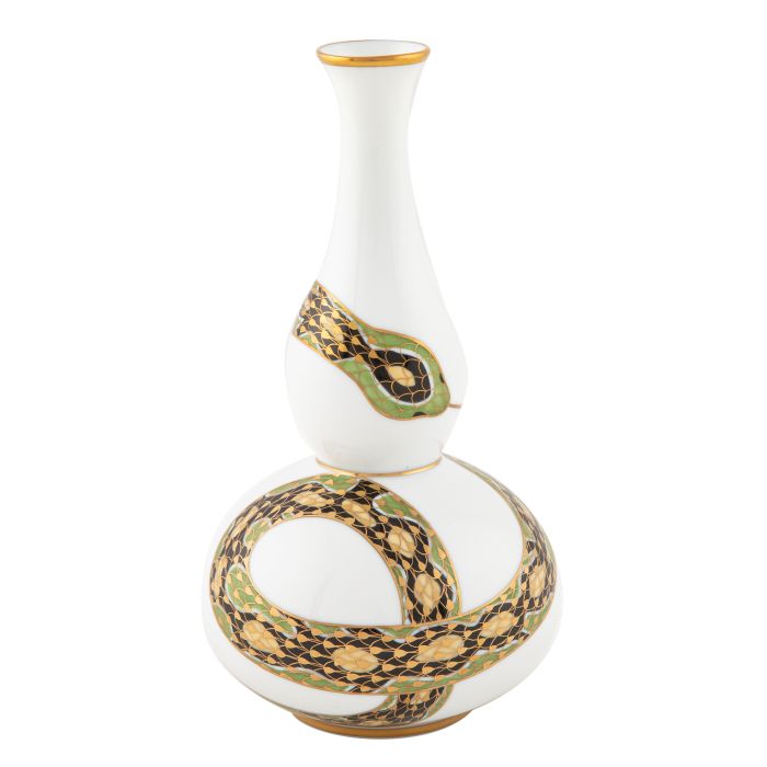 Herend Snake Vase, Multicolor