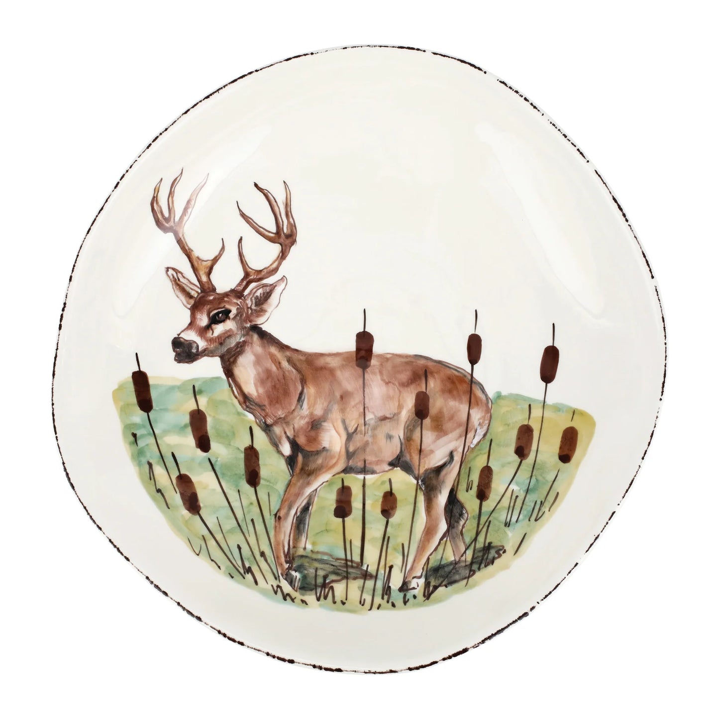 Vietri Wildlife Deer Large Bowl
