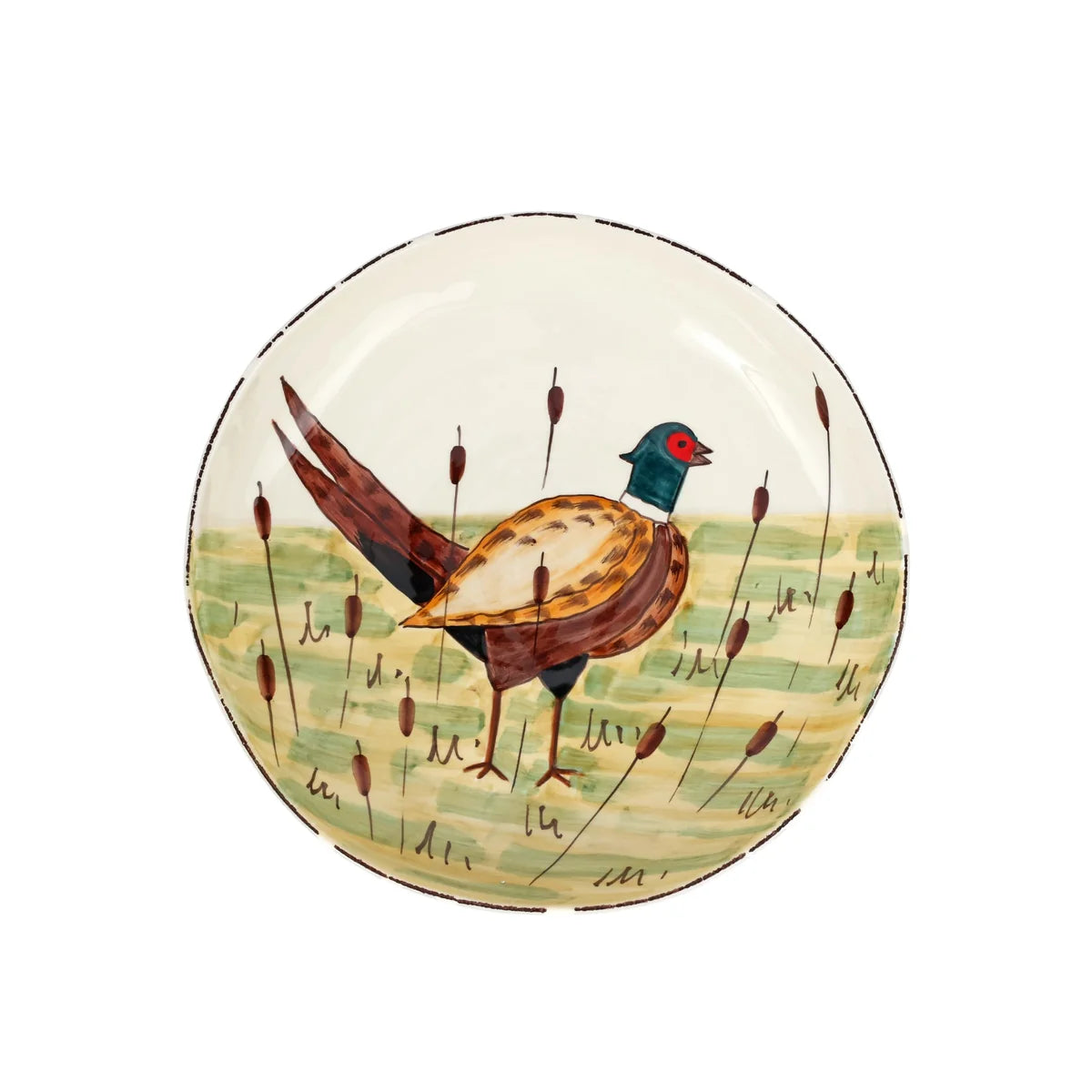 Vietri Wildlife Pheasant Shallow Bowl