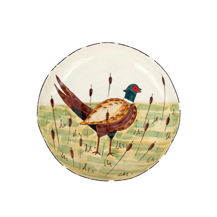 Vietri Wildlife Pheasant Shallow Bowl