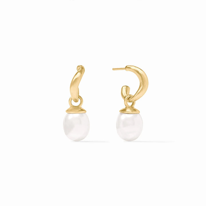 Julie Vos Wave Hoop & Charm Earrings