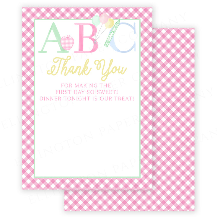 Ellington Paper Company ABC 5x7 Gift Card Holder, Pastel Colors