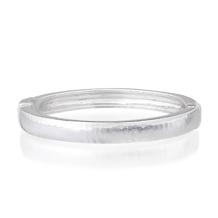 Capucine de Wulf Cleopatra Oval Hinged Bangle, Silver