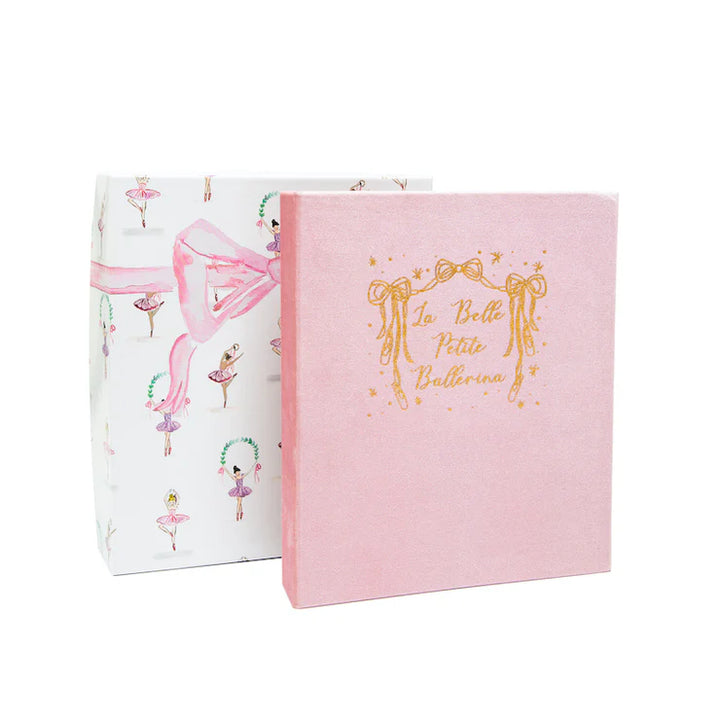 Pink Velvet Ballet Book with Gold Embossing