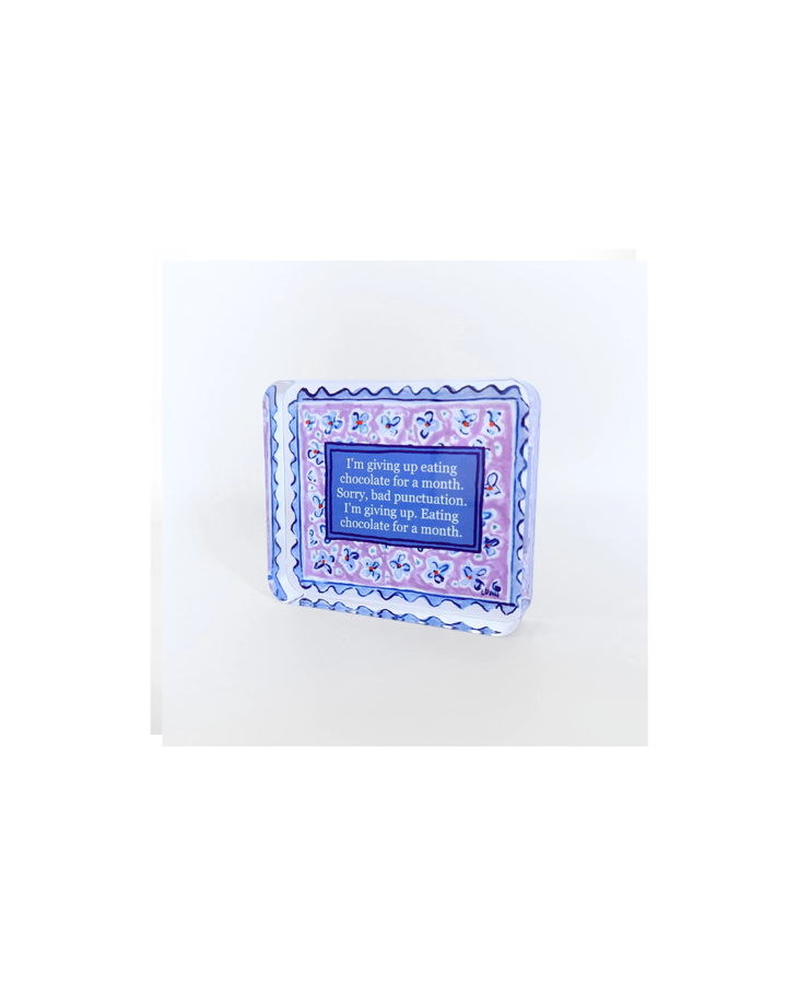 Eating Chocolate Acrylic Block