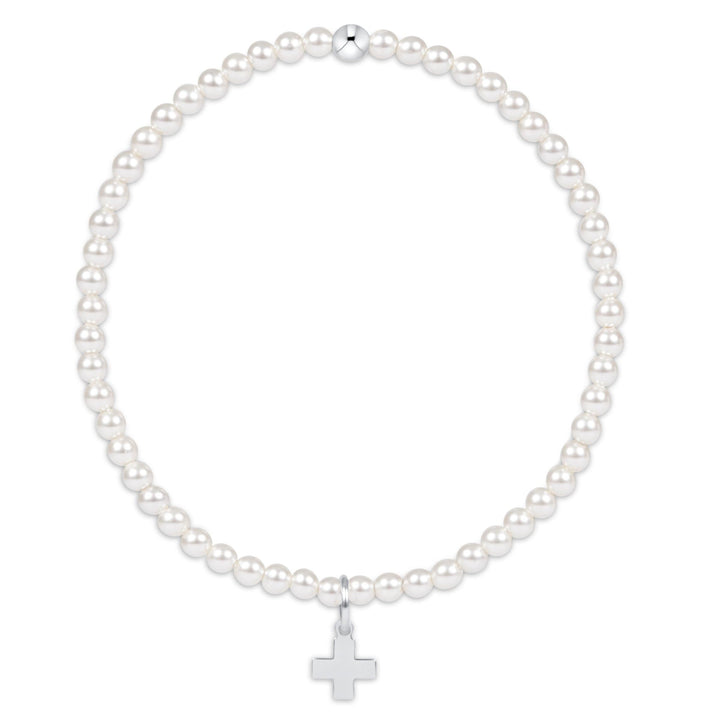 Enewton Classic Pearl 3mm Bracelet - Signature Cross Sterling Charm