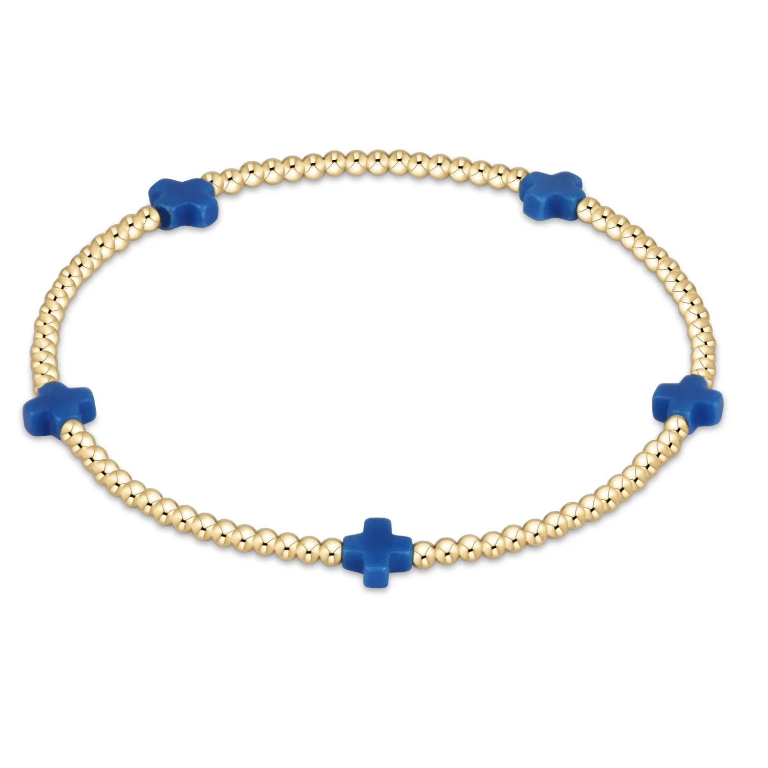 Enewton Signature Cross Small 2mm Gold Bracelet
