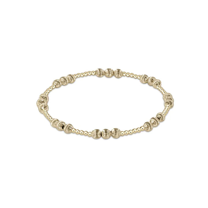 enewton dignity joy pattern 4mm bead bracelet - gold