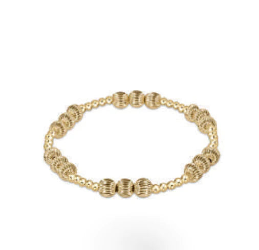 enewton dignity joy pattern 6mm bead bracelet - gold