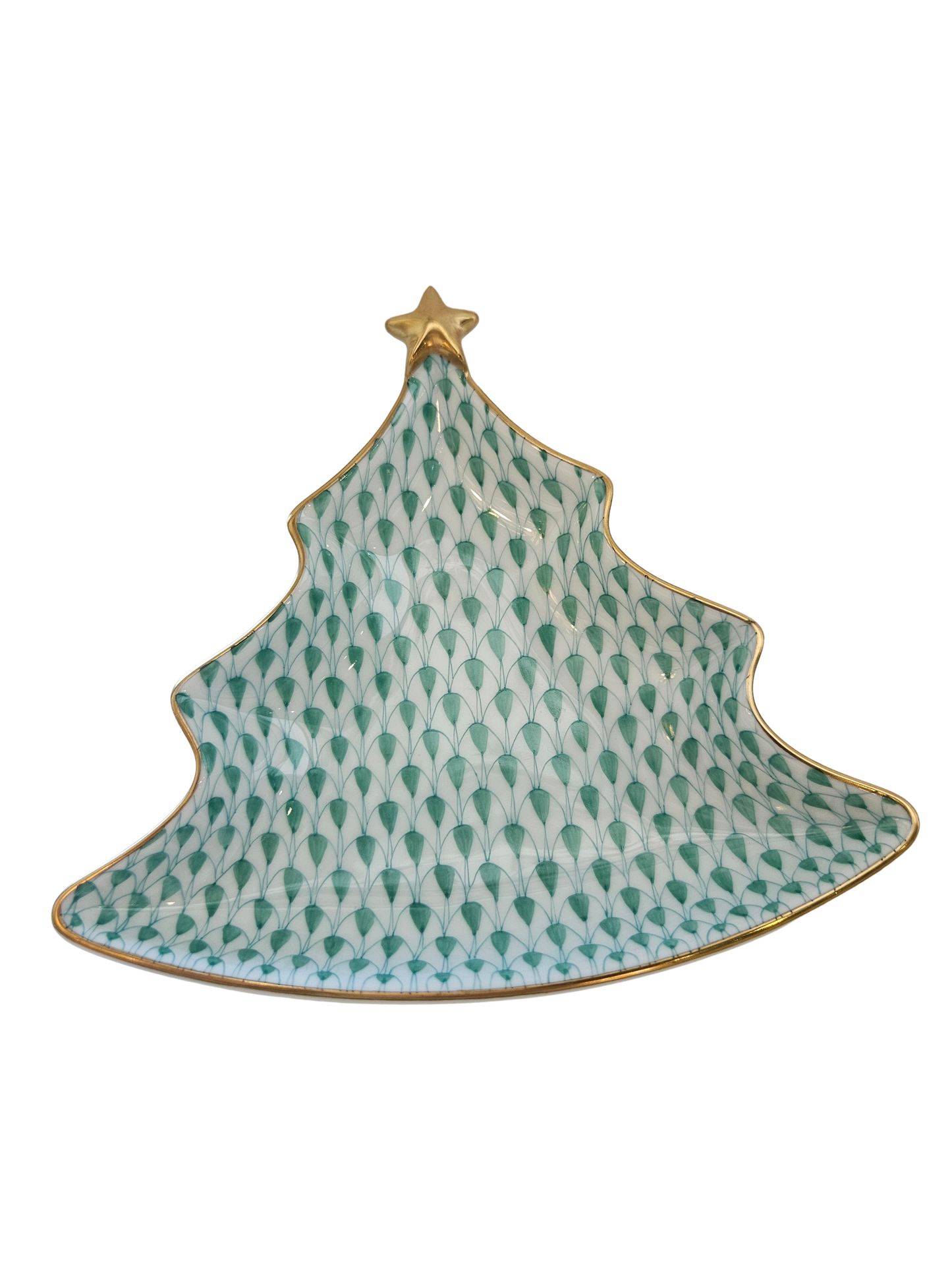 Herend Christmas Tree Dish, Lavender