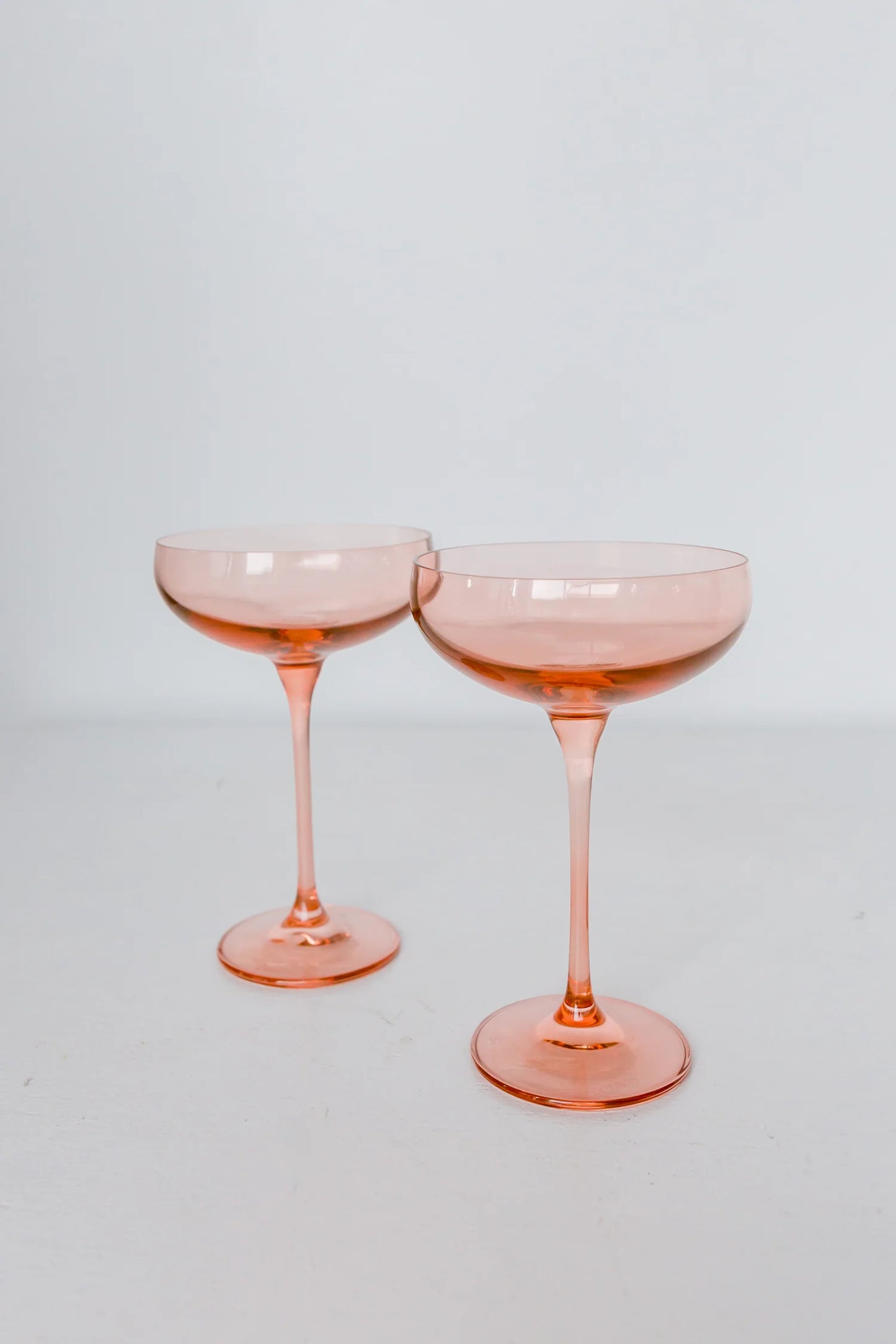 Estelle Colored Glass, Champagne Coupe, Set of 2