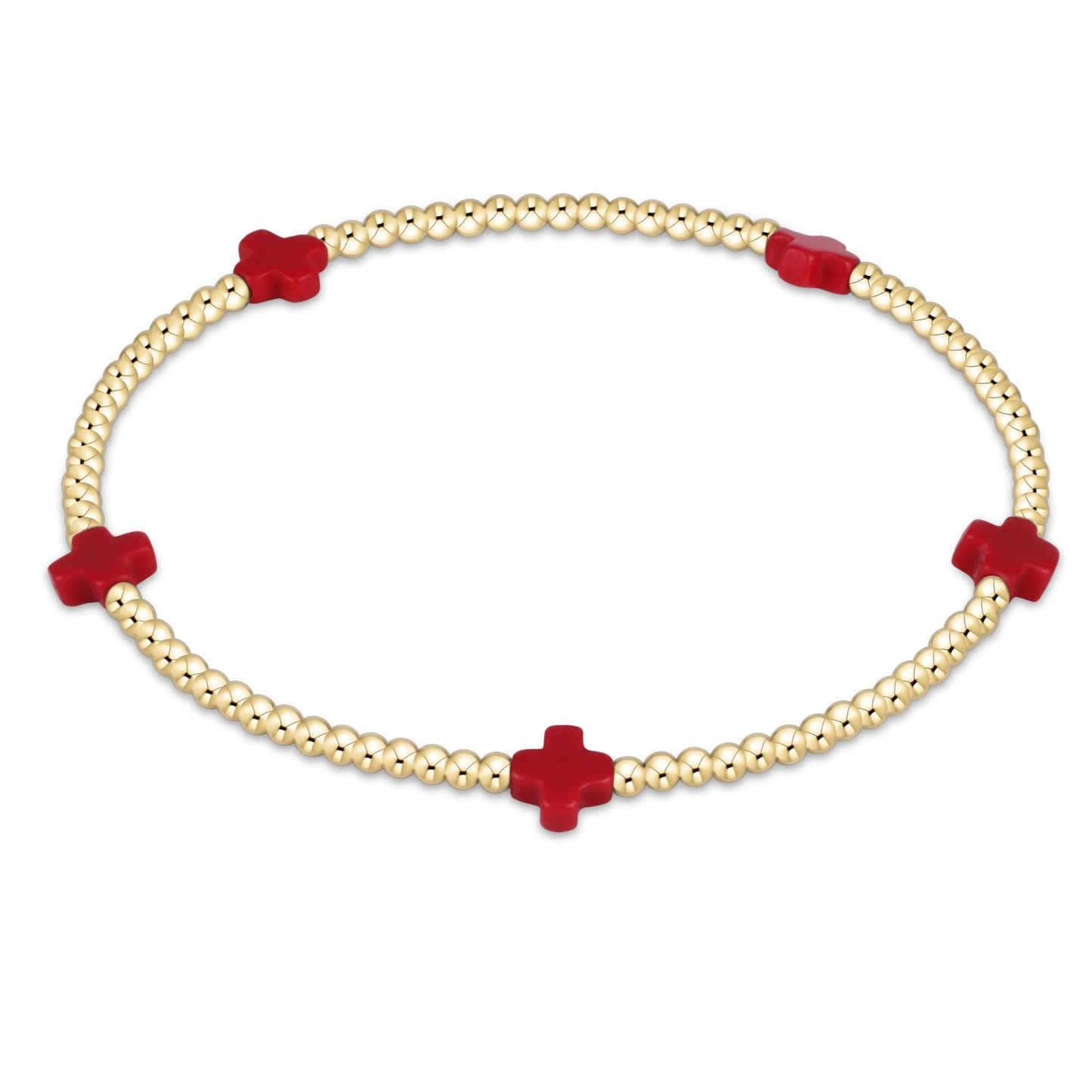 Enewton egirl Signature Cross Small 2mm Gold Bracelet