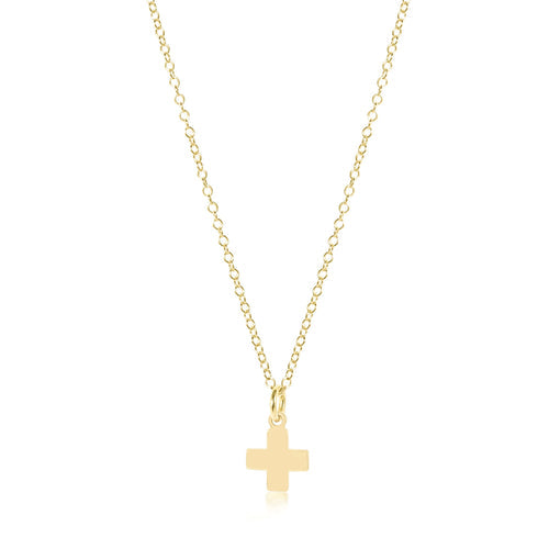 enewton egirl 14" Necklace Gold - Signature Cross Small Gold Charm