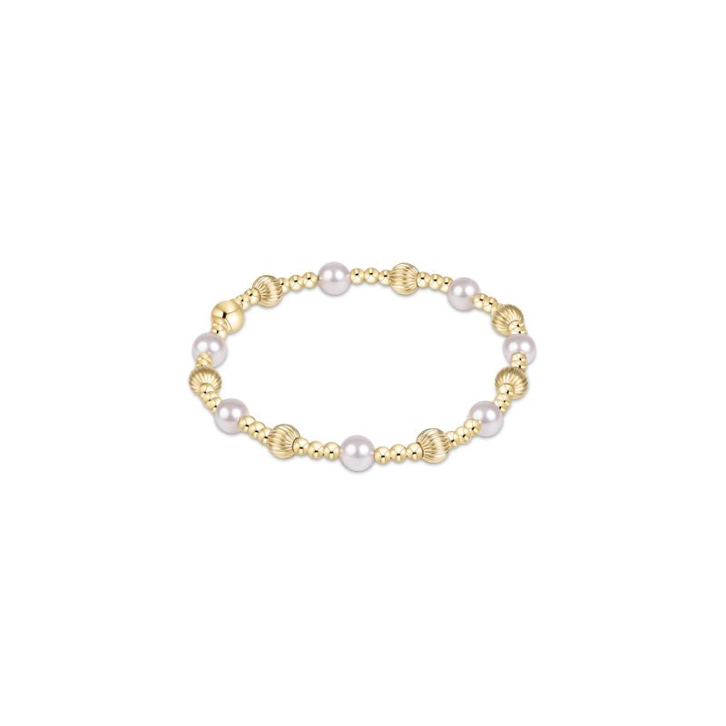 Enewton Dignity Sincerity Gold 5mm Bracelet - Pearl