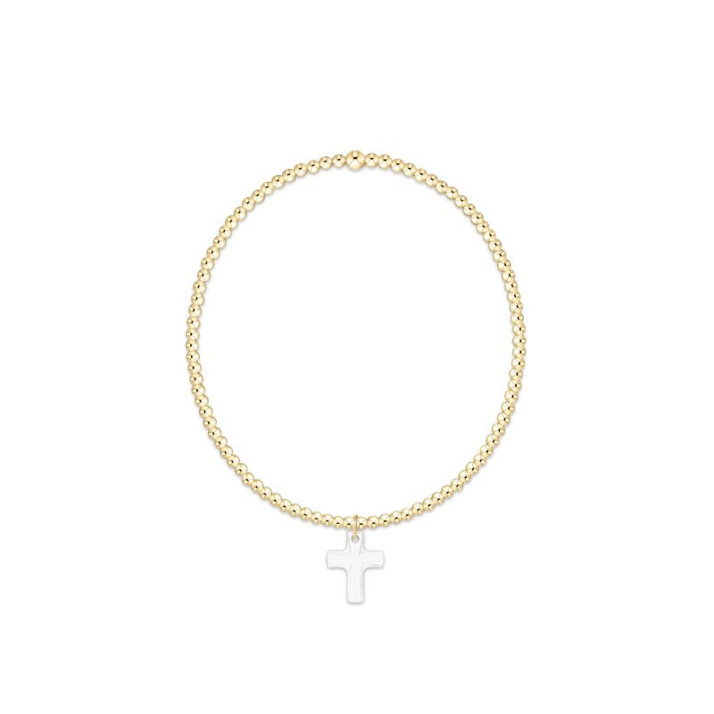 Enewton Classic Gold 2mm Bracelet - Blessed Crystal Charm