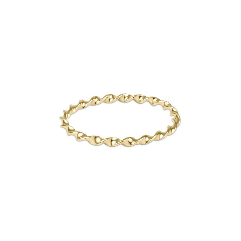 Enewton Classic Gold Twisted Thin Band Ring