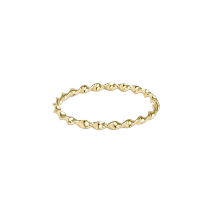 Enewton Classic Gold Twisted Thin Band Ring