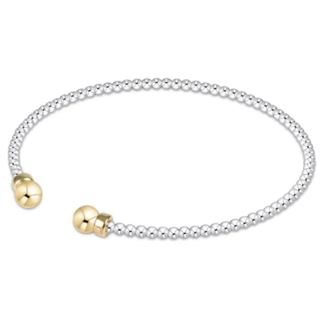 Enewton Classic Mixed Metal 2mm Bead Cuff - Gold