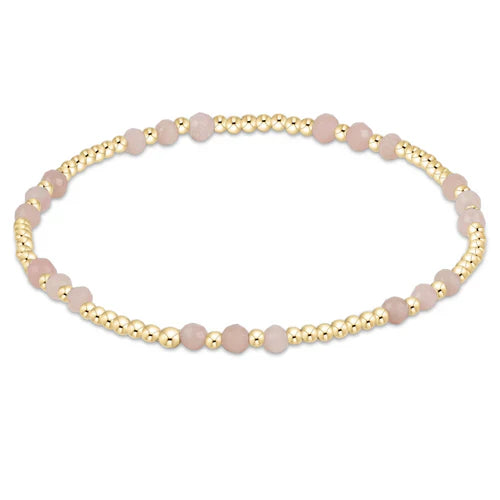 Gemstone Gold Joy Pattern 3mm Bead Bracelet