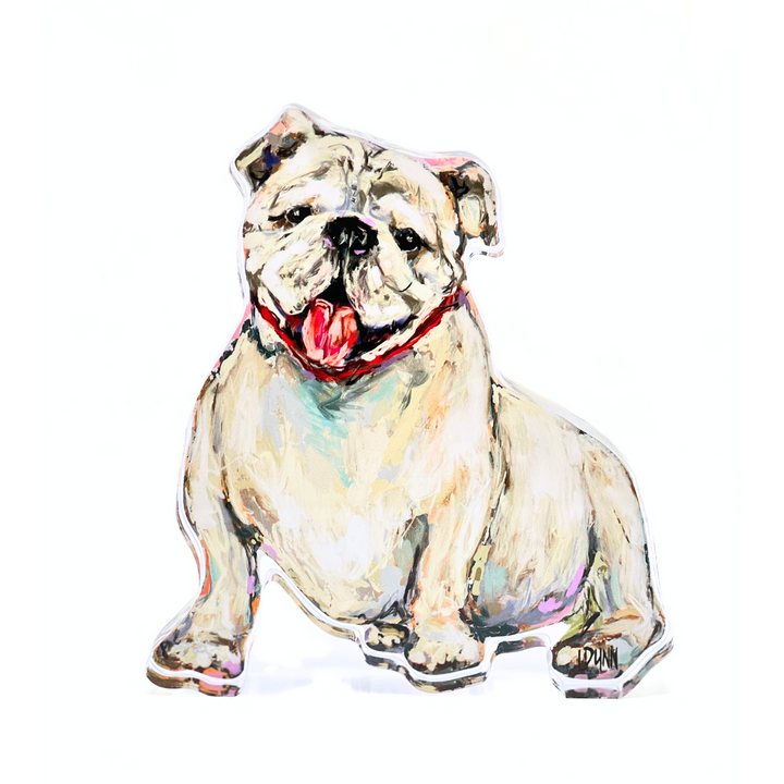 Lauren Dunn White Acrylic Bulldog
