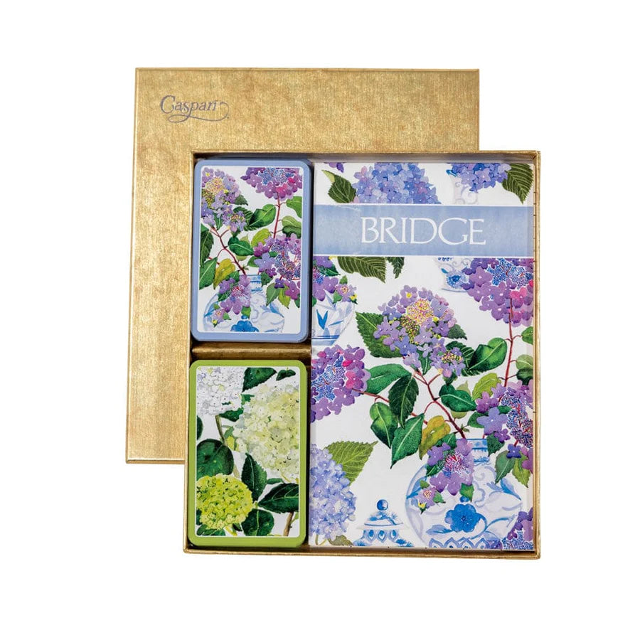 Caspari Hydrangeas and Porcelain Bridge Gift Set