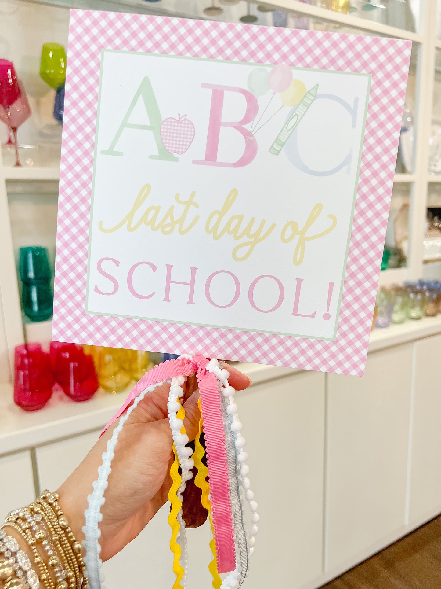 Ellington Paper Company ABC Pastel Colors First Day/Last Day School Sign