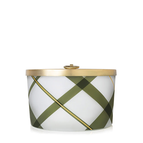 Thymes Frasier Fir Frosted Plaid 3-Wick